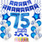 Folienballon 75. Geburtstag Dekoration Blau Tortendeko Geburtstag 75 Jahre Mann Luftballons 75 Mann Tortendeko 75. Männer ,Geburtstagsdeko 75 Jahre Happy Birthday 75 deko