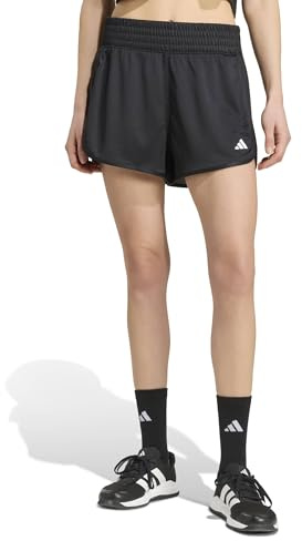 adidas Damen Pacer Essentials Knit High-Rise Shorts, Black, L Long