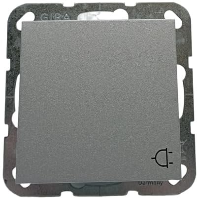 Gira 445426 SCHUKO-Steckdose 16 A 250 V~ mit Klappdeckel System 55, Aluminium