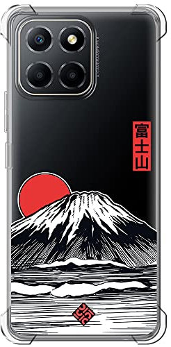 Movilshop Funda Antigolpes para Honor X6 Dibujo Japones [ Monte Fuji ] Esquina Reforzada Silicona 1.5mm de Grosor Flexible Transparente Bumper Gel TPU