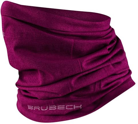 BRUBECK X-PERT Merino 54% Loop Schal | Funktionshalstuch | Ski & Jagd Accessoire | Schlauchschal Unisex, Gr.:L - XL, Farbe:Pflaume