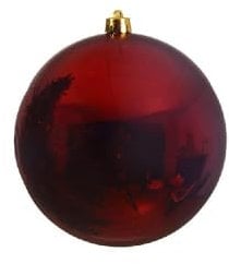 Kaemingk Decoris bruchsichere Kugeln, 40 cm Durchmesser, Ochsenblut glänzend