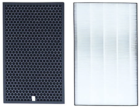 LRFDRESS KC840U Filtro HEPA di ricambio per Sharp KC-A40E-W KC-A40E-B KC-A40Y-W KC-A40EU-W KC840U Purificatore d'aria hepa e filtro a carboni attivi sostituito FZ-A40HFE FZ-A40DFE FZ-A60MFE
