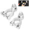 Car Battery Terminal Connectors, 12V/24V Universal Stud Type Battery Connector Clamp, Zinc Alloy Battery Terminals ConnectorsPositive Negative, Suitable for Motorcycles Cars Ships(1 Pair, Silvery)
