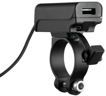 Optiline 91817 Trek X, chargeur USB, chargeur USB avec double prise USB (USB A + USB C) résistant à la pluie IPX6, adaptateur SAE-USB