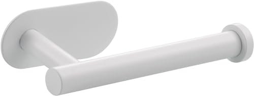 YUET Toilet Roll Holder Wall Mounted, Self Adhesive Toilet Roll Holder SUS 304 Stainless Steel Toilet Paper Holder No Drilling for Bathroom White