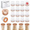 Ezprotekt Chair Leg Covers, 32 PCS 1 Transparent Silicone Chair Leg Floor Protectors with Wrapped Felt, Rubber Chair Leg Caps, Furniture Feet Protectors Pads, No Noise No Scratches