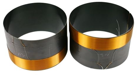 TUBBEK for ghxamp 102mm Bobina for Basso Woofer Parti di Riparazione 8ohm Alluminio Nero ad Alta Potenza for Altoparlante Subwoofer da 18 Pollici Filo Tondo 2 Pezzi