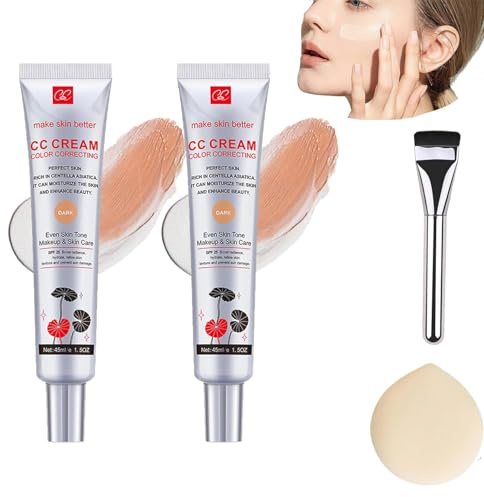 Caiucoco Cc Cream, Korean Color Changing Cc Cream, Tsunamyst Cc Cream, Cc Cream Color Correcting, Korean Cc Cream, Korean Cc Color Changing Cream, Cc Cream Korean (Dark*2)