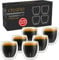 Creano Premium Double-Walled Espresso Glasses 100 ml - Set of 6 - Catering Quality - 100% Dishwasher Safe - Thermal Glass - Double Wall Glass