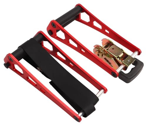 BuyWeek Prensa de Arco Compuesto, Cambiador de Cuerdas de Aleación de Aluminio Estilo Trinquete Herramientas de Ajuste para Afinación Caza (Rojo)