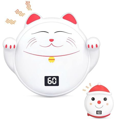 Elektrische Handwärmer, BelonLink USB wiederaufladbarer Handwärmer mit Power Bank tragbarer Taschenwärmer Sichere Heizung, Ideales Wintergeschenk für Frauen Kinder (Schneemann