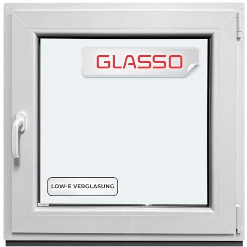 Kellerfenster 70x40 cm 2 fach Verglasung - Alle Größen Kunststofffenster 60mm Profil -Din Rechts- BxH: 700x400mm Perfekt für Fenster Gartenhaus, Garagenfenster, Hauskeller mit Dreh-Kipp System