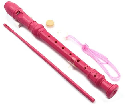 RuiJOTWAT Flûte à Bec Instrument de Musique Flûte à Bec Alto Anglaise Rose pour débutants, avec Tige de Nettoyage, Sac d'emballage, Repose-Pouce