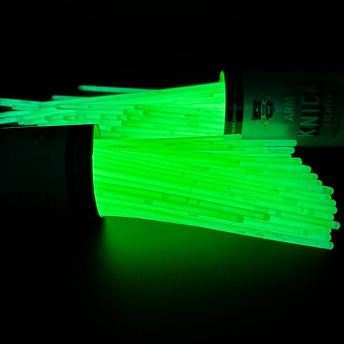KNIXS Knicklichter- 200 Stück Leuchtstäbe - Grün inkl. 2D Verbinder für Partyspaß