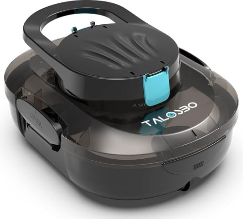 TALOSBO Pleco S1 Poolroboter mit 80 Min Automatisch Reinigungszeit, Poolsauger Akku mit Dual-Motoren, 2,5 Stunden Ladezeit, Kompakter und Leichter Poolreiniger für Oberirdische Pools