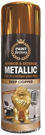 Grandi Metallic Copper Spray Paint 400 ml – High‑Coverage Fast‑Drying Aerosol – Multi‑Surface Rust‑Resistant Finish for Indoor & Outdoor Projects