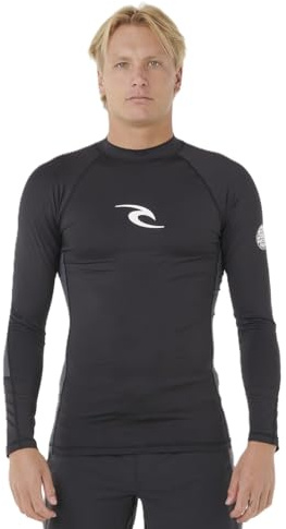 Rip Curl 2026 Mens Waves Perf Long Sleeve Rash Vest - Black
