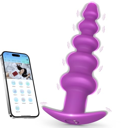 Plug Anal Vibromasseurs Gode Homme Pour Anus avec 10 Modes de Vibration APP