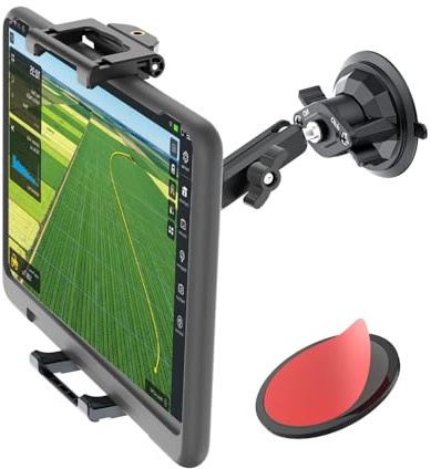 Soporte de tablet resistente para tractor, cargador de ruedas [ventosa al aspiradora de 65 libras], soporte de parabrisas grueso para camión, se adapta a iPad Pro/Galaxy Tab de 6 a 15.6 pulgadas
