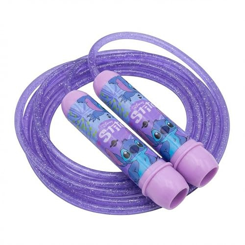 Disney Stitch Springseil für Mädchen, verstellbar, violett, 2,4 m