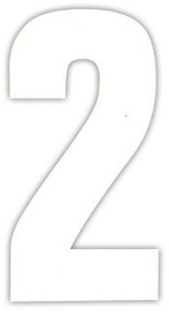 Wheelie Bin numbers White 2