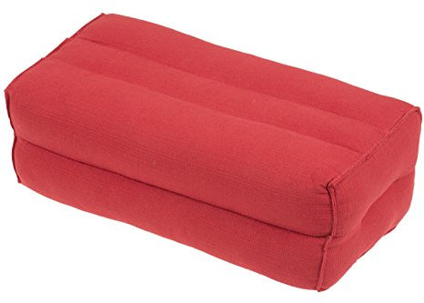 Handelsturm Kissen Block 35x15x10 mit Füllung aus Kapok. Perfekt für Meditation, Yoga und Entspannung (Rot)