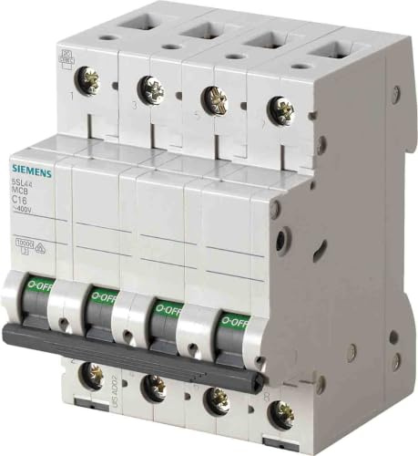 Siemens 5SL4 Miniaturüberlastschalter Typ C, Pol 3-polig 40A 400V ac, Abschaltvermögen 10 kA SENTRON 72 V dc