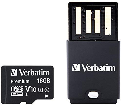 Verbatim microSDHC UHS-I 16GB Class 10 incl USB Card Reader