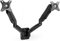 VIVO Supporto da parete per doppio monitor regolabile in altezza con braccio esteso, movimento completo, articolato, adatto a 2 schermi da 17 a 27, nero, MOUNT-V002G