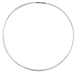 TIABELLE – Damen Drahtcollier 5-reihig Kunsttoffummantelter Edelstahl mit Titanverschluss Länge 45 cm