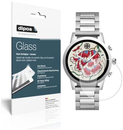 dipos 2x Displayschutzfolie 9H klar für Tory Burch Gigi Watch 40mm | Bricht und splittert nicht, kein Echtglas, Anti-Shock, passt perfekt, kratzfest, blasenfrei, hüllenfreundlich, selbstklebend