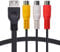 USB to 3 RCA Cable,30cm USB Female to 3 RCA Female Adapter Cable Video Audio Converter Component