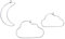 Rayher 24126000 Draht Halbmond und Wolken, 10 - 12 cm, 3 Stück sortiert, Mond und Wolken aus Metalldraht, Drahtmond und Drahtwolken, Form zum Umwickeln, Basteln, Dekorieren