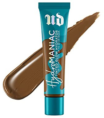 Urban Decay Hydromaniac getönte Feuchtigkeitscreme, 80 tiefenwarm – 24 Stunden langanhalten, schwerelose aufbaubare mittlere Abdeckung für gesunde, leuchtende Haut – mit Kombucha-Filtrat & Marula-Öl