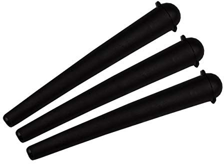 Weedness Joint-Hülle Schwarz 3 Stück 12 cm Geruchsdicht für King Size Long Paper - Transporthülle Aufbewahrung Tube Case Etui Behälter Luftdicht Box Röhrchen