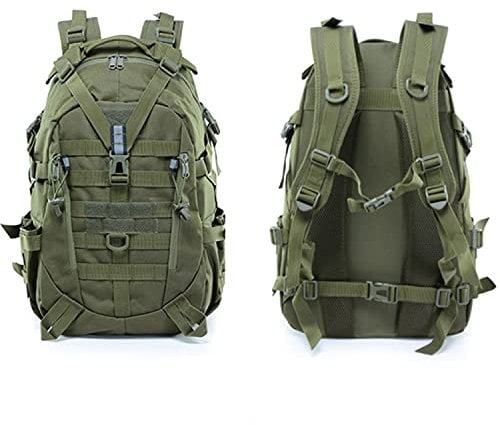 Generic Neuer Militärrucksack, taktischer Rucksack, wasserdichter Wanderrucksack, Überlebensrucksack, 30–35 l, für Molle-System, Rucksack, Herren, Erwachsener, Rucksack, 1057, Grün