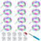 Lichterkette Batterie 12 Stück, 2M LED Lichterkette mit Batterie Klein, Mini Lichterkette mit 34 Batteries(CR2032), IP67 Wasserdicht Lichterkette Draht, Decoration für Party, Weihnachten (Mehrfarbig)