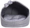 Z4L WauWau Katzen und Hundehöhle gemütlich Farbe grau Minky, weiß Hundehütte Katzenhütte 50cm x 60cm Höhlenbett Kuschlig