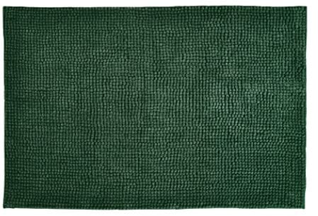 Allure Bobble Chenille Bath Mat Non Slip 50 x 80cm - Soft, Absorbent, Easy Care (Dark Green)