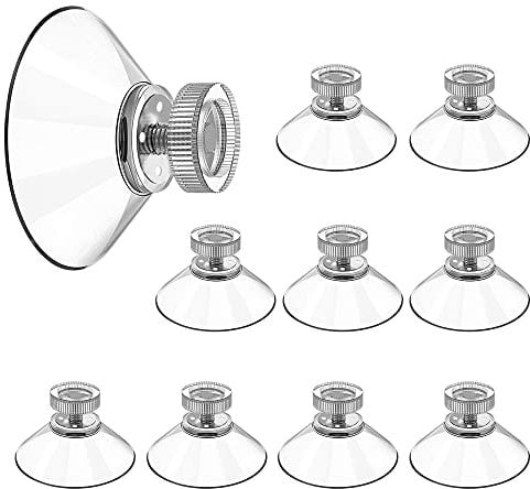 OLRWSLG 10 Stück Saugnäpfe mit Gewinde PVC Saugnäpfe Fenster Saugnäpfe 40mm*20mm Saugnäpfe mit Rändelmutter Dauerhaft saugnapf Starke Kleine Saugnäpfe für Küche, Bad, Fenster, Spiegel