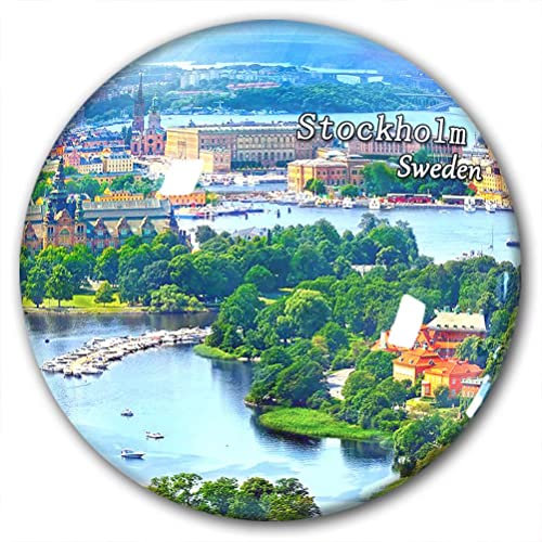 Schweden Stockholm Kühlschrankmagnet Kühlschrank-Aufkleber, dekorativer Magnet, Reise-Souvenir, Kristallglas