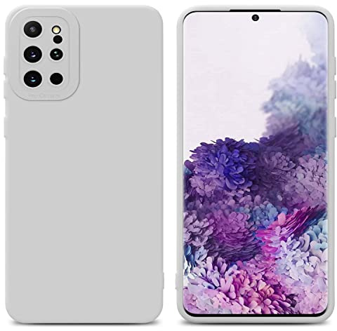 Cadorabo Hülle kompatibel mit Samsung Galaxy S20 Plus Schutzhülle TPU Silikon Case Liquid Design mit Kameraschutz Slim Kratzfest Weiche Gummi mit Rundumschutz Case Hülle für Galaxy S20 Plus in Weiß