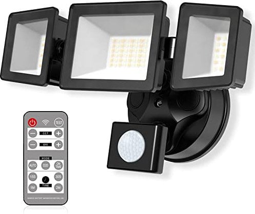 ALUSSO Security Lights Outdoor Motion Sensor, 30W 2400LM 3000K-6500K Outdoor Lights Floodlights Remote Control, IP65 Waterproof PIR Lights Outdoor Wall Light for Garden, Backyard, Garage, Doorways