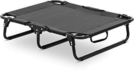 Wiesenfield WIE-PETBED-105 Katzen- und Hundeliege 70,5 x 58 x 17 cm Stahl (pulverbeschichtet) Teslin-Gewebe Schwarz Tierliege Hundeliege Outdoor Haustierbett