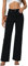 ETTELO Jean pour femme taille mi-haute, jambe droite, ample, extensible, léger, contrôle du ventre, jeans tendance pour femmes 2024, noir, 46