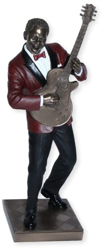 Deko Figur Jazz Musiker Figur Gitarrist H 32 cm Jazz Band Skluptur Dekofigur mit Gitarre Parastone