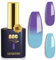 YTD Likomey UV Nagellack Farbwechsel Thermo Farbgel,15ml Spottdrossel-Ei Blau bis Violett Gel Chamäleon Shellac Nagelgel UV/LED Color Change Gellack Gel Nail Polish