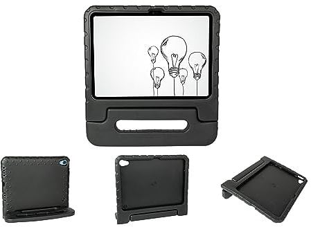 iPad 10,9 (10. Gen.) Tablet-Schutzhülle mit Kickstand und Stift-/Pencilhalter - robust und stossfest - ideal für Kinder, Schule und Unterricht - schwarz