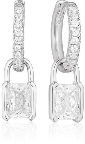 Sif Jakobs Jewellery Damen-Creolen 925er Silber Farbstein One Size, Silber 32024004